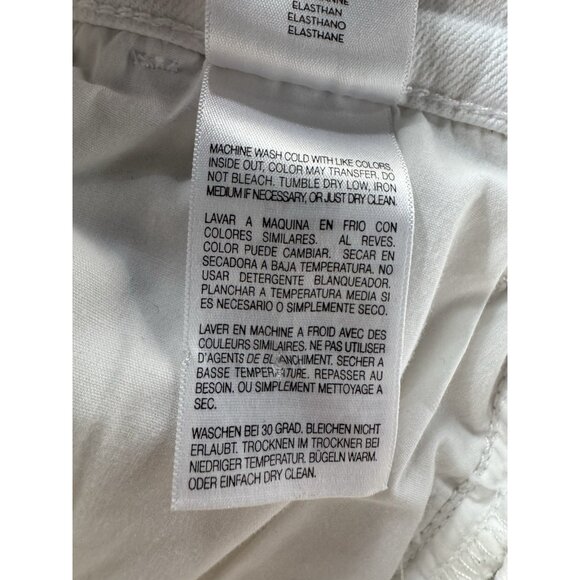 MOTHER  The Hustler Ankle Fray Fairest of Them All White Jeans Women's Sz 25 - Picture 9 of 15